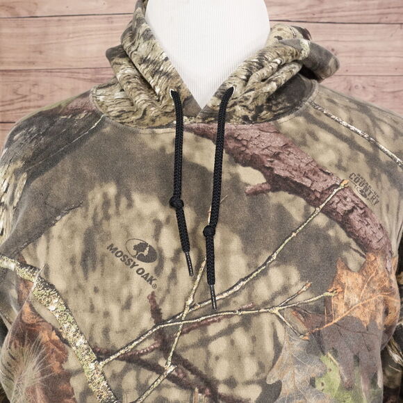 MOSSY OAK CAMO CAMOUFLAGE PULLOVER HOODIE MENS SIZE 2XL XXL - Picture 2 of 6